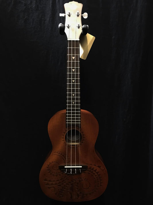 Luna Tattoo Concert TC MAH Ukulele & Gig Bag #8598 *