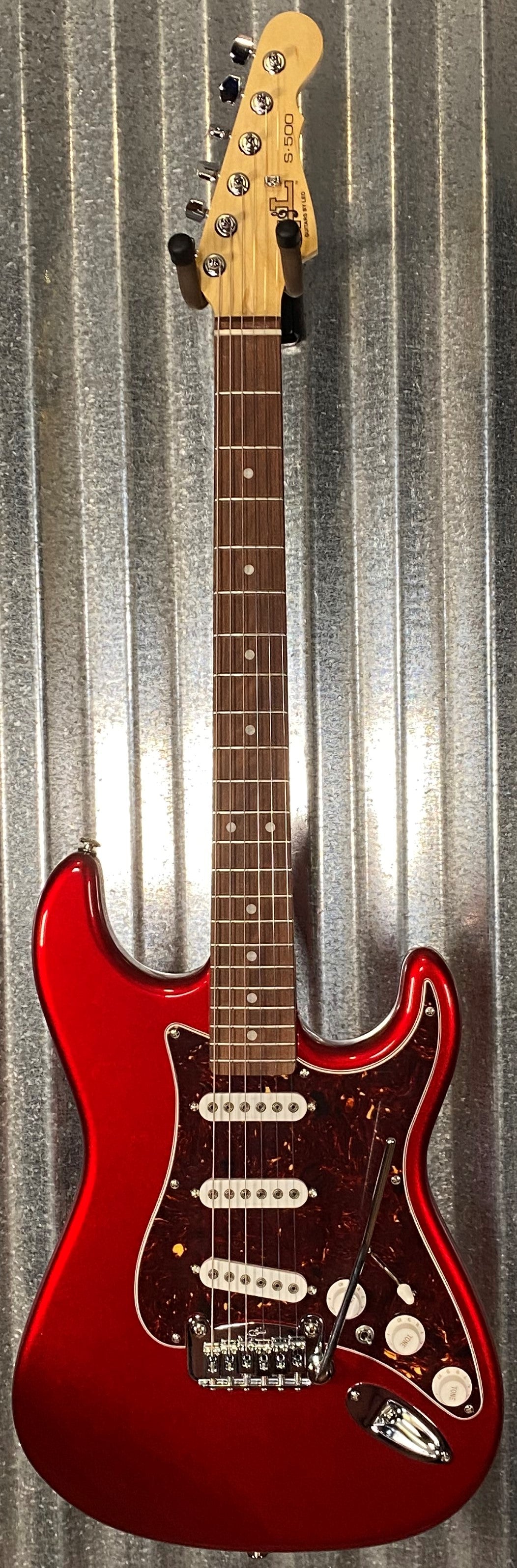 G&L USA Fullerton Deluxe S-500 Candy Apple Red Guitar & Bag S500 #2107