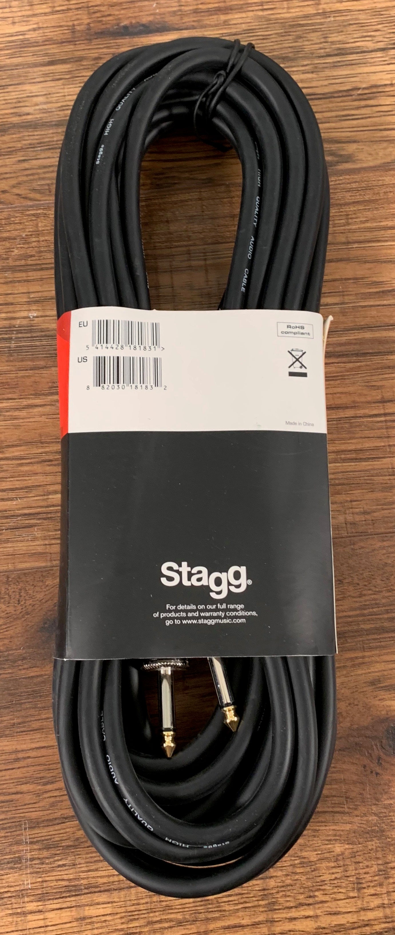 Stagg SSP10PP25 10M 33 ft 14GA Jack-Jack Speaker Cable