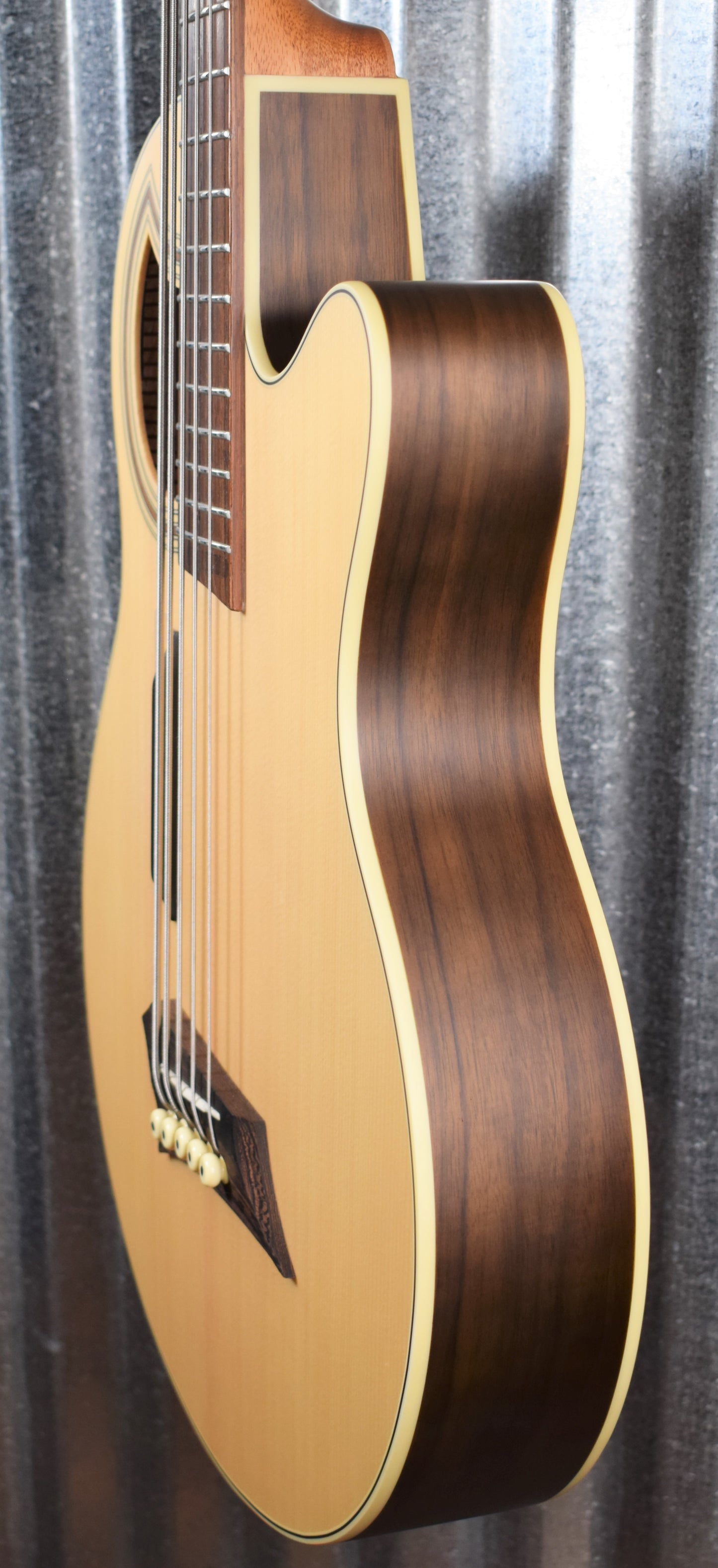 Warwick Rockbass Alien Deluxe Thinline 5 String Acoustic Electric Natural Bass & Bag #6120