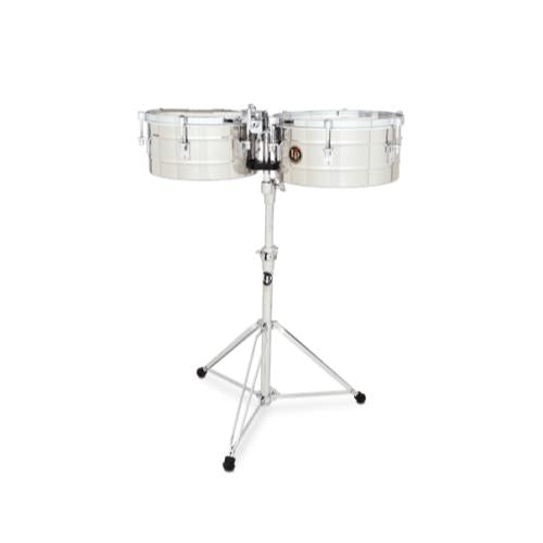 LP Latin Percussion Tito Puente 12" & 13" Stainless Steel Timbales Set LP255-S