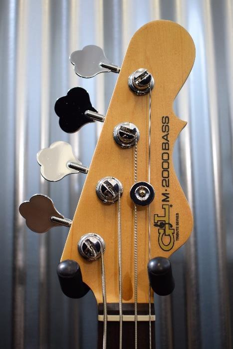 G&L Tribute M-2000 4 String Bass Honeyburst 3 Band Active EQ M2000 #3614