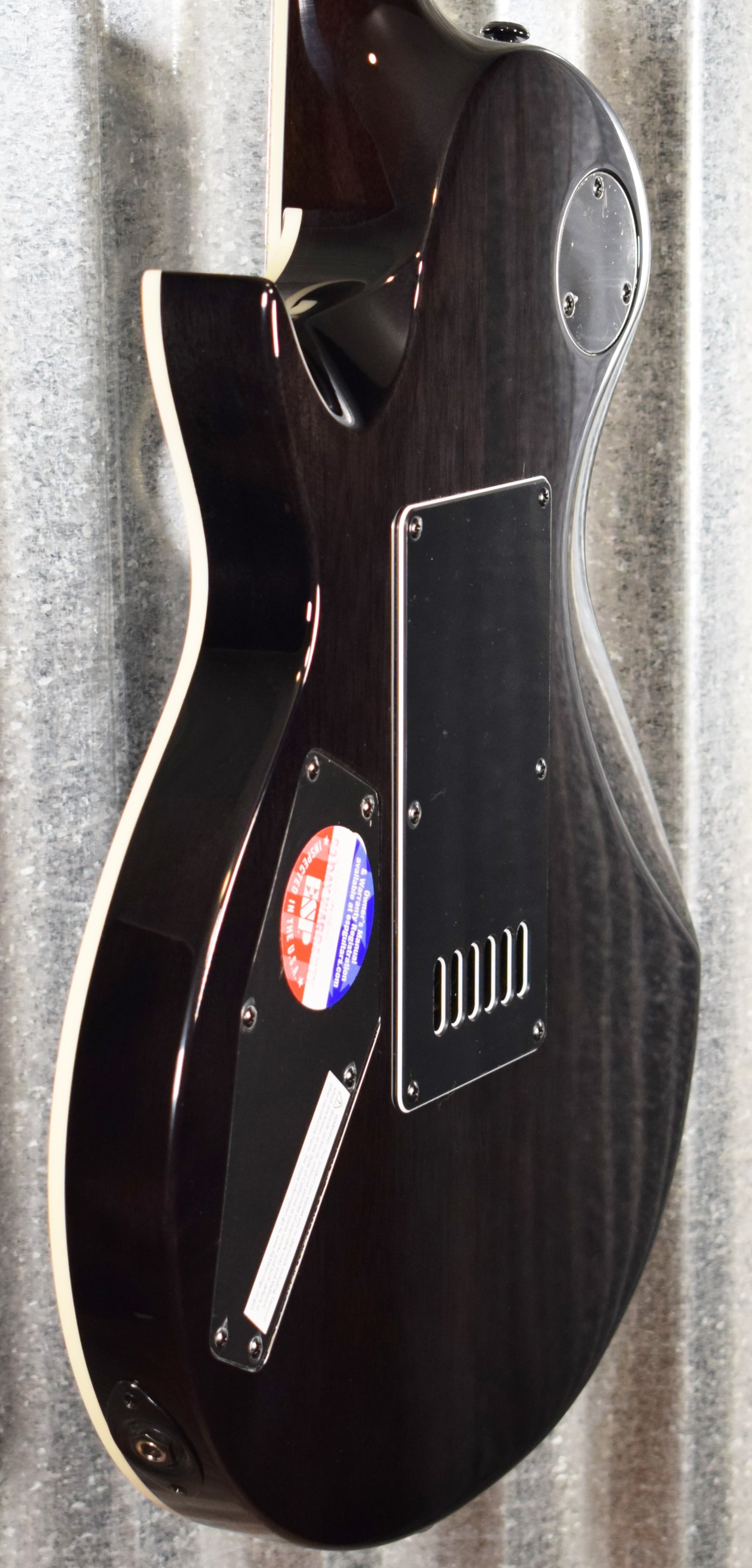 ESP LTD EC-1000 Evertune Flame See Thru Black Seymour Duncan Guitar EC1000ETFMSTBLK #1411 Demo