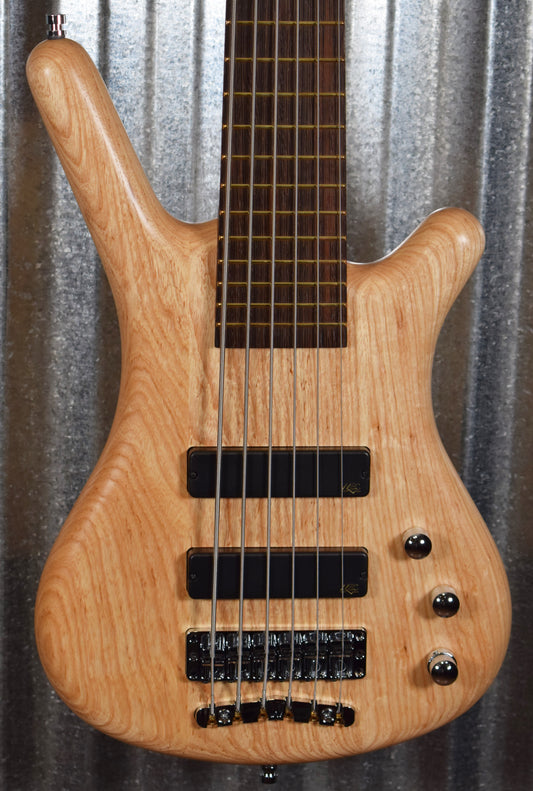 Warwick German Pro Series Corvette 6 String Active Bass Natural Ash & Bag #0121