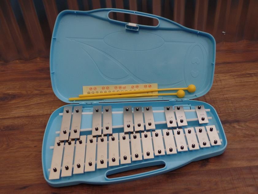 First Note T1700 25 Note Xylophone Glockenspiel Kit with Case & Mallets *