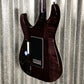 ESP LTD MH-1000 Evertune Flame Top See Through Black EMG Guitar #0789 B Stock