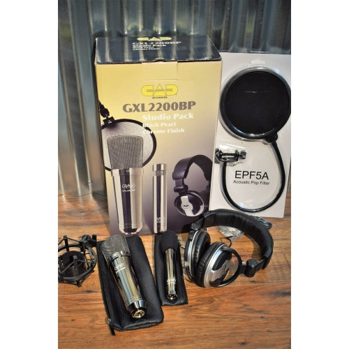 CAD Audio GXL2200BPSP Black Pearl Studio Mic GXL1200BP & MH110 Headphone Pack