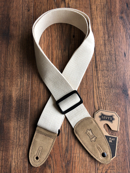 Levy's MC8-NAT 2" Adjustable Cotton Guitar & Bass Strap Natural