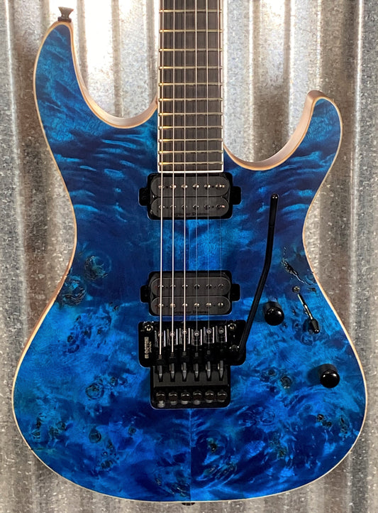 Vola Ares FR BM Tribal Blue Burl Satin Guitar & Case #3428