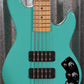 G&L USA CLF L-2500 Turquoise 5 String Bass & Case #9047