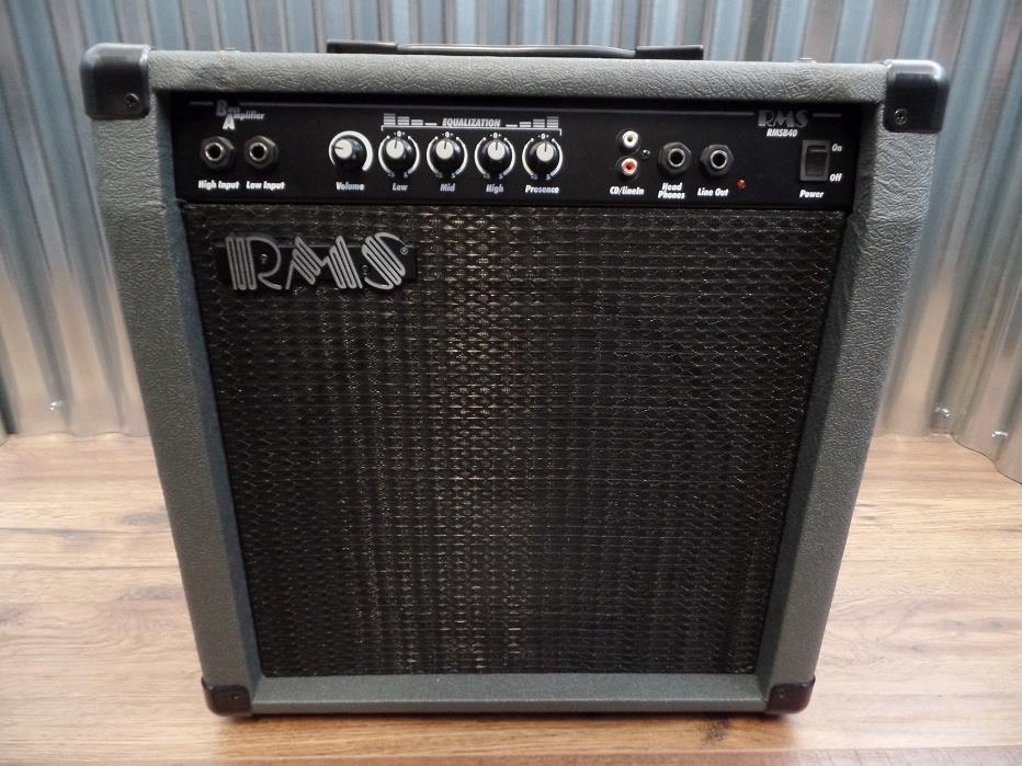 RMS RMSB40 40 Watt 1x10 Bass Combo Amplifier for Bass Guitar #1000*