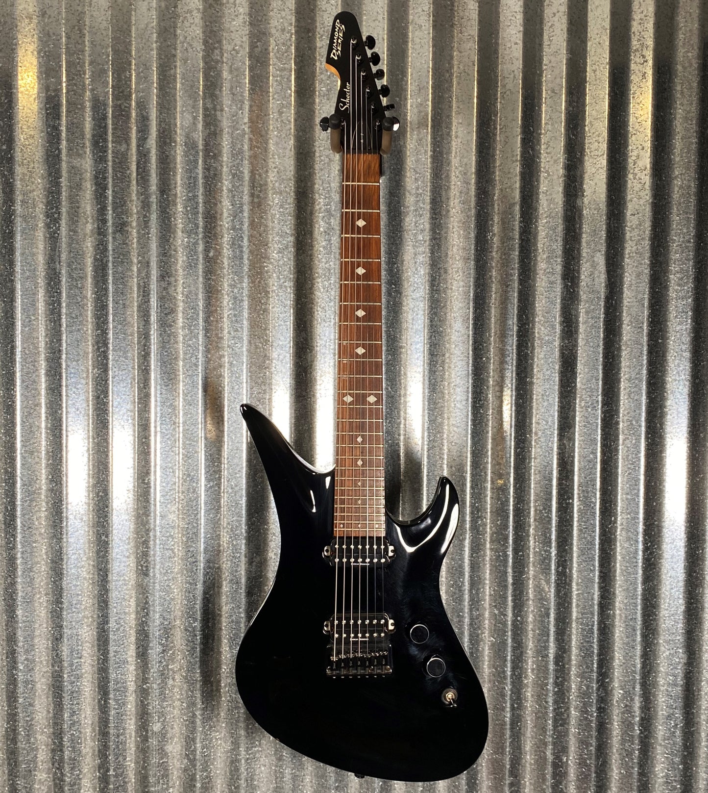 Schecter Diamond Series A-7 7 String Guitar Black #5116 Used