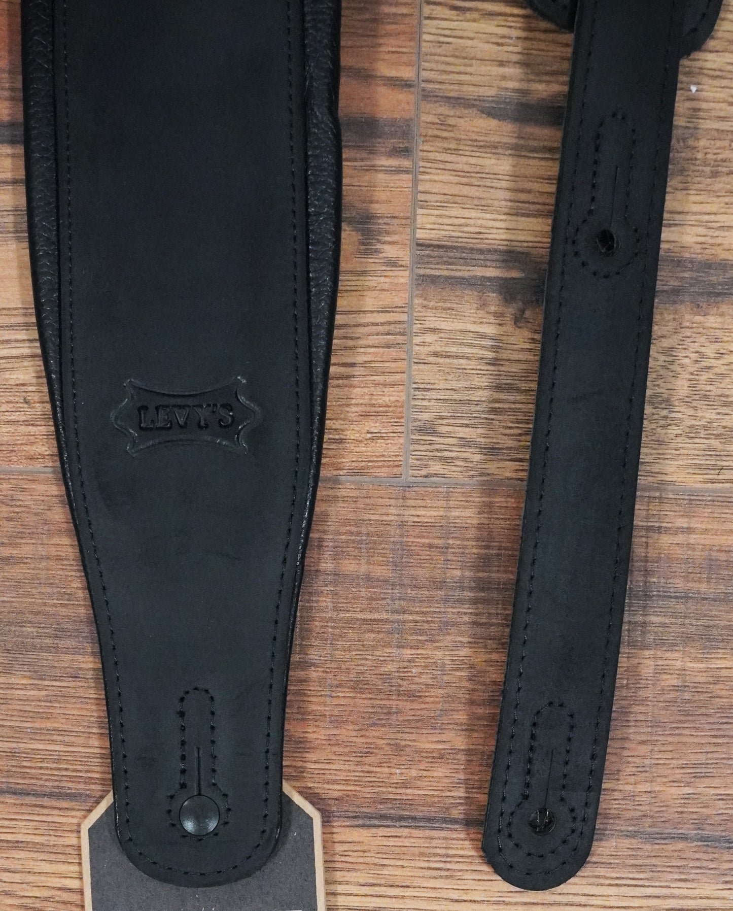 Levy's PM32BH-BLK 3.25” Butter Leather Guitar Bass Strap Black