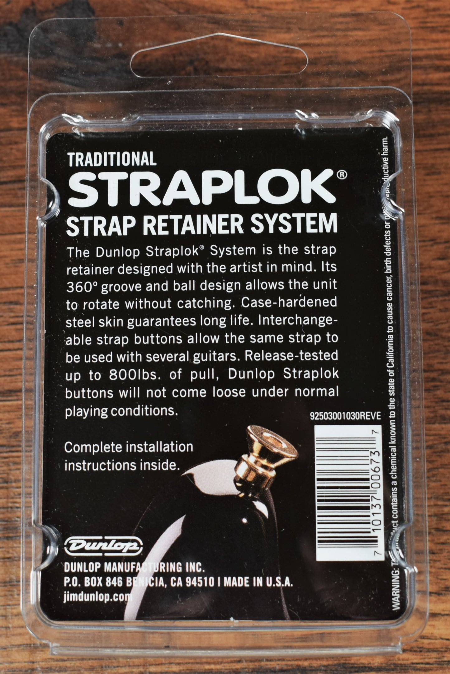 Dunlop Straplok SLS1501N Dual Design Traditional Strap Lock Set Nickel