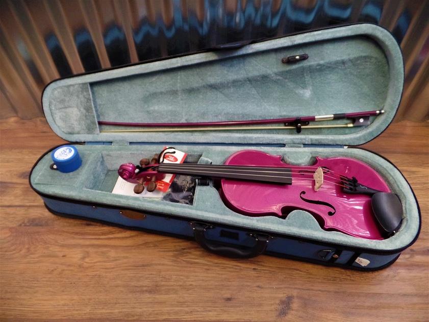 Stentor Harlequin Series 1/2 Violin Pink with Bow & Case #1022 *