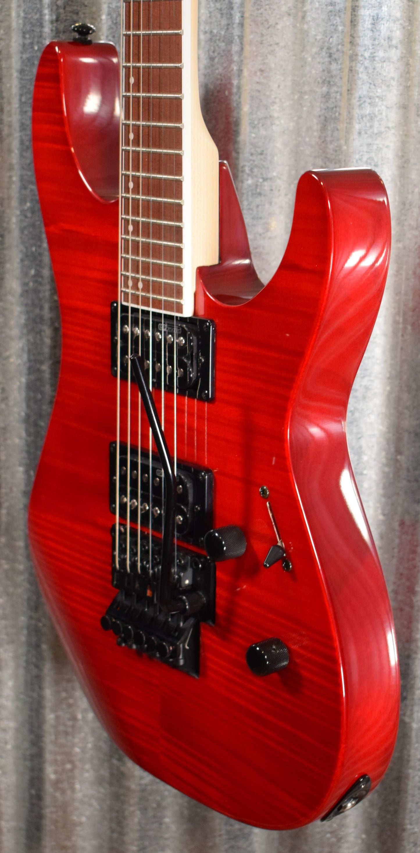 ESP LTD M-200FM See Thru Red Flame Top Guitar LM200FMSTR #0242