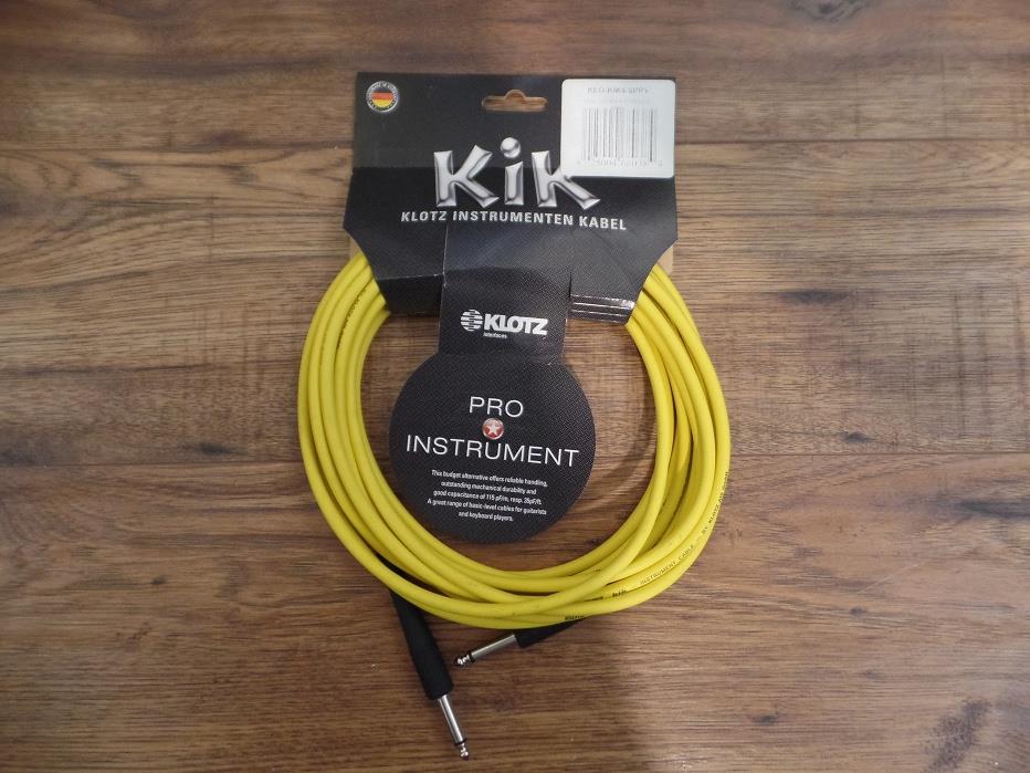Klotz KLO-KIK6-0PP KIK Instrument Cable Str/Str 20 ft Yellow