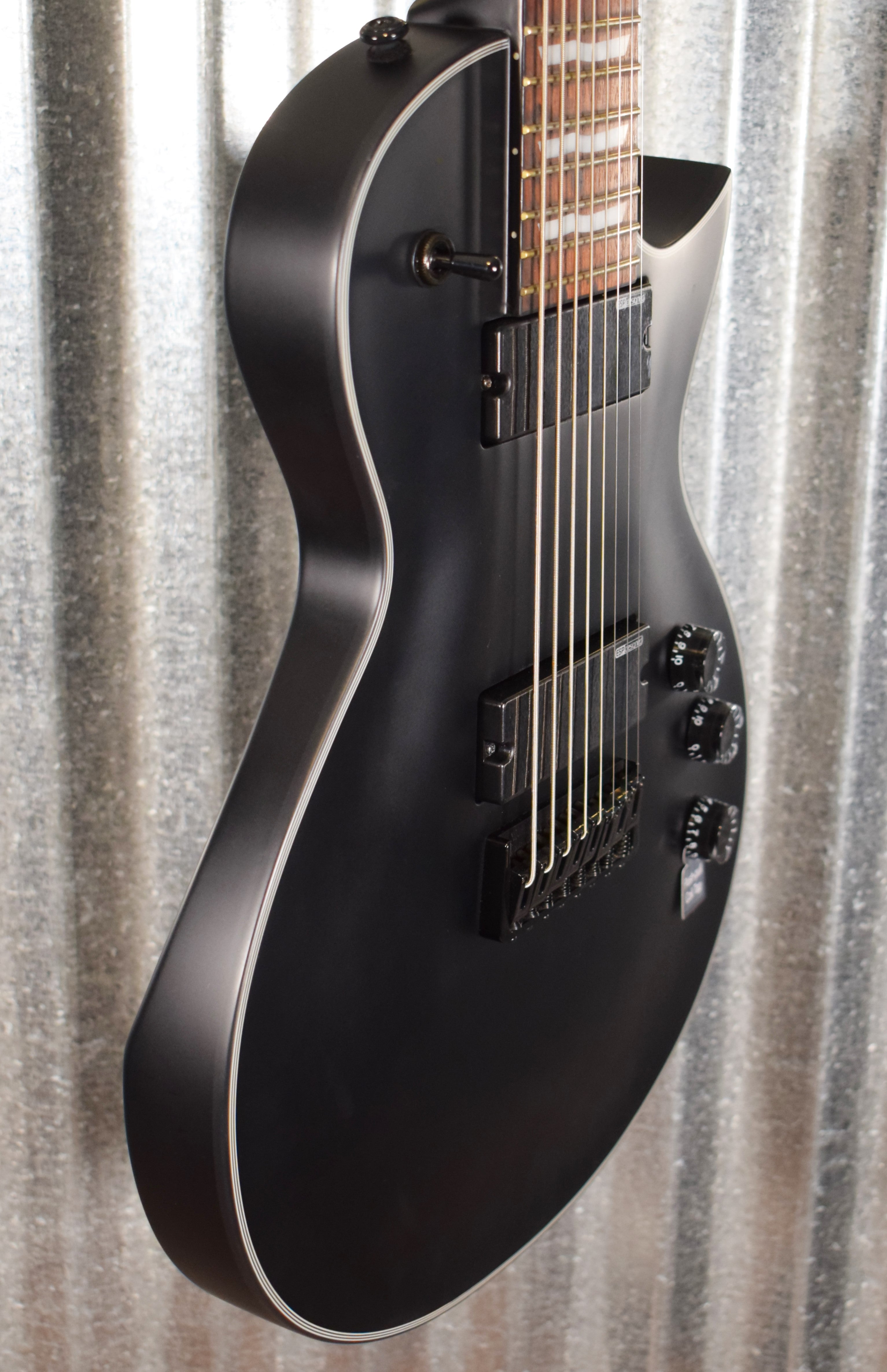 新作入荷!!】 ESP LTD EC-258 8-String Electric Guitar， Black Satin