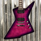 Westcreek Revenge Explorer Flame Transparent Purple Burst Guitar #0280 Used