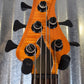 ESP LTD STREAM-1005 Flame Honey Natural EMG 5 String Bass & Case #0523 Used