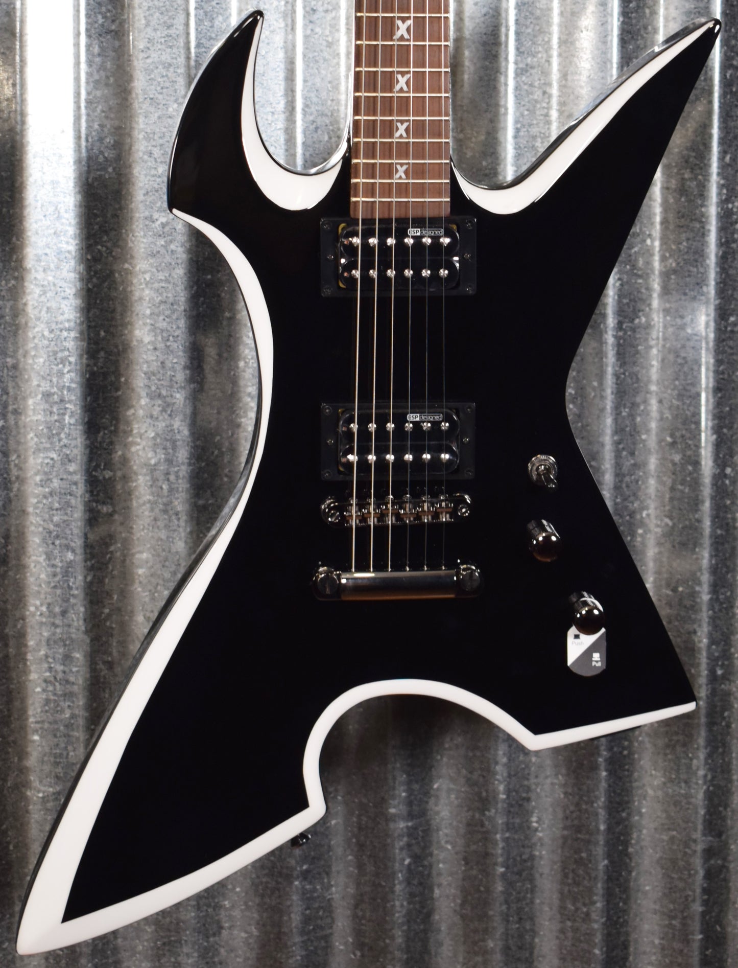 ESP LTD MAX-200 Max Cavalera Black White Bevel Guitar LMAX200RPRBW #1116