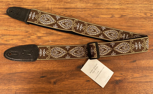 Levy's M8HT-24 2" 60's Hootenanny Jacquard Weave Guitar Strap Brown