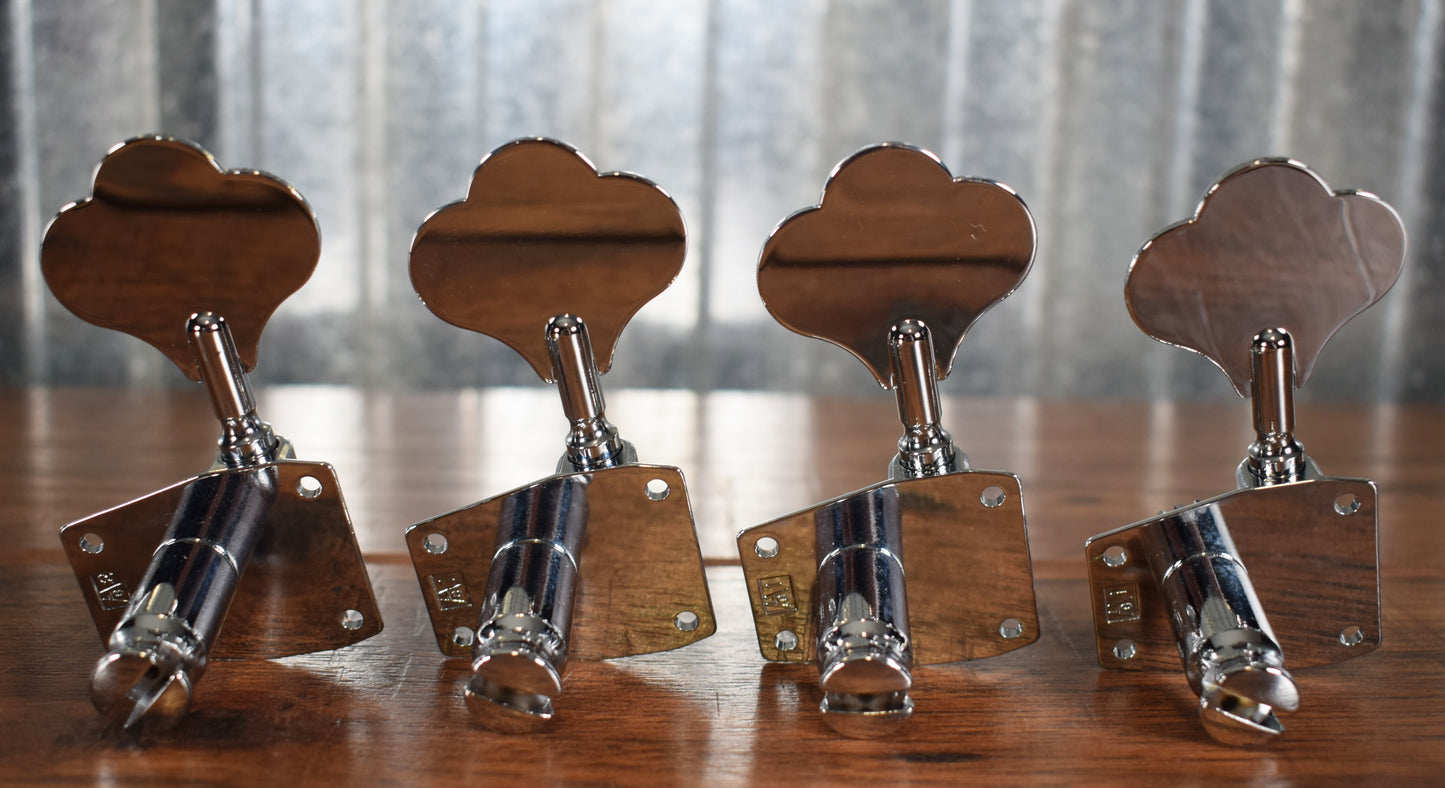 G&L Tribute Bass Tuning Machine Set of 4 Chrome Tuners Used