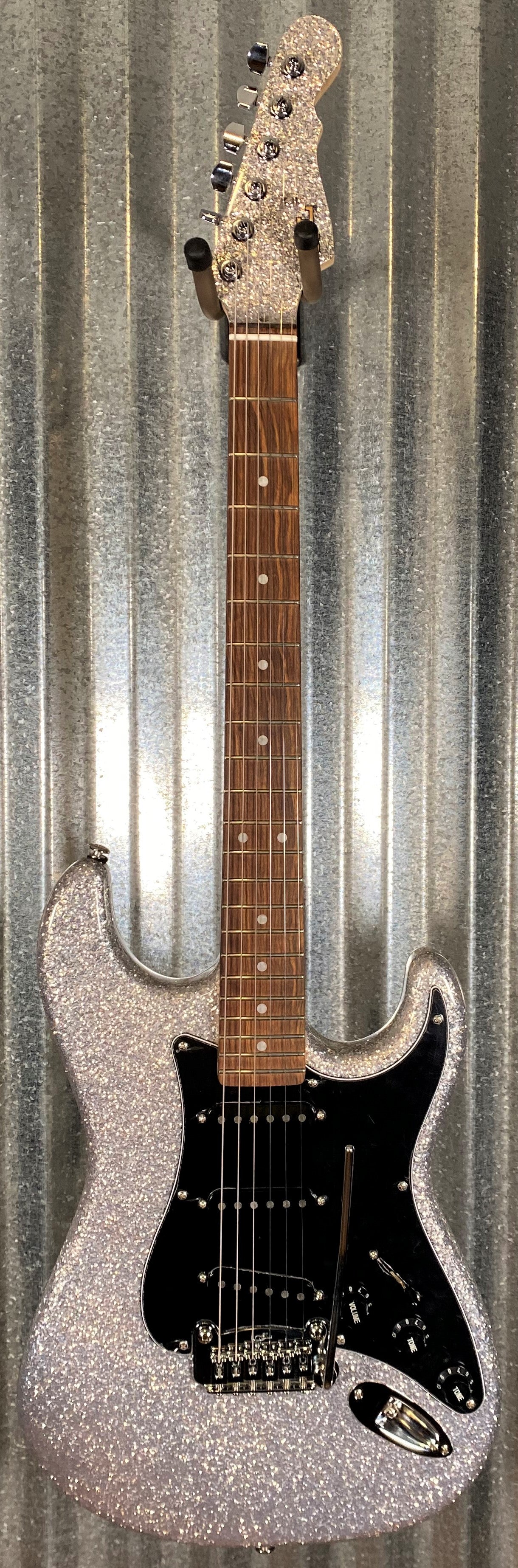 G&L USA Legacy Silver Metal Flake Guitar & Case #5140