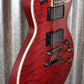ESP LTD EC-401 Quilt Maple See Thru Black Cherry Satin Guitar LEC401QMSTBCS #2342 Used