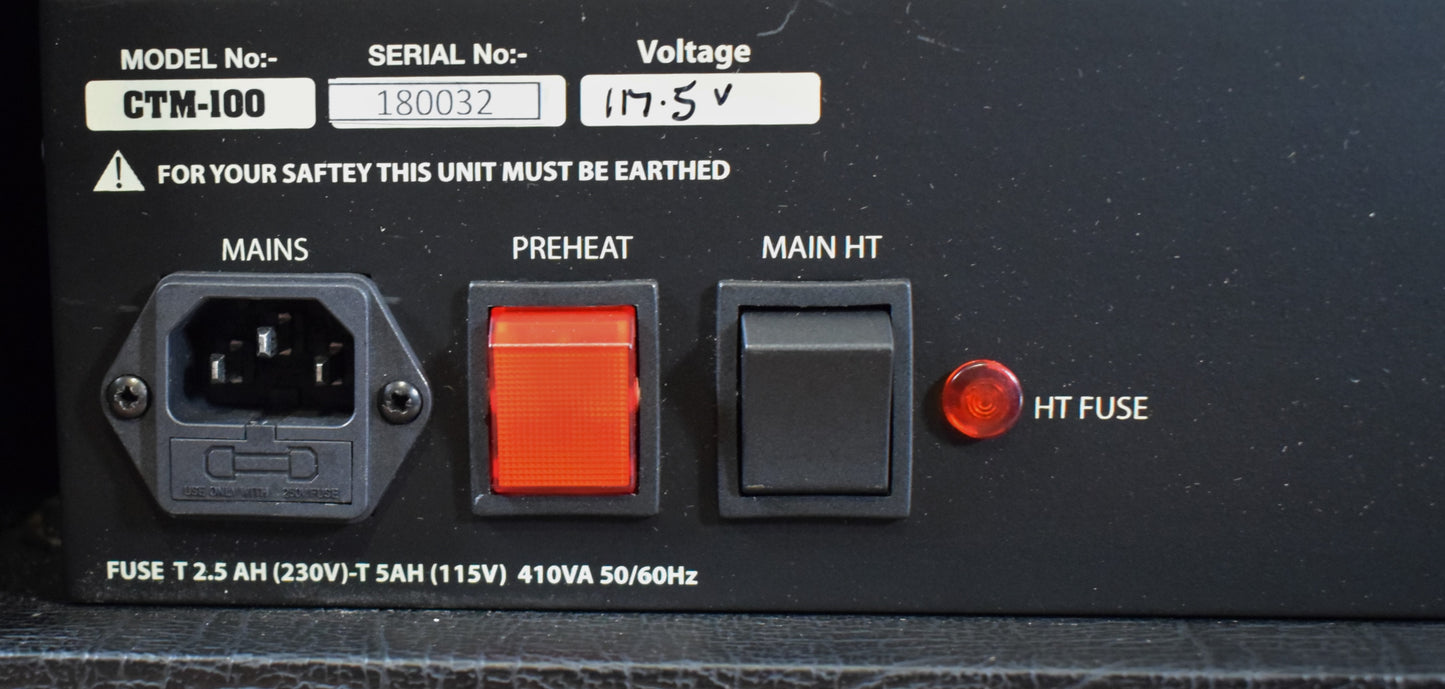 Ashdown Engineering CTM-100 100 Watt All Tube Bass Head Amplifier Demo