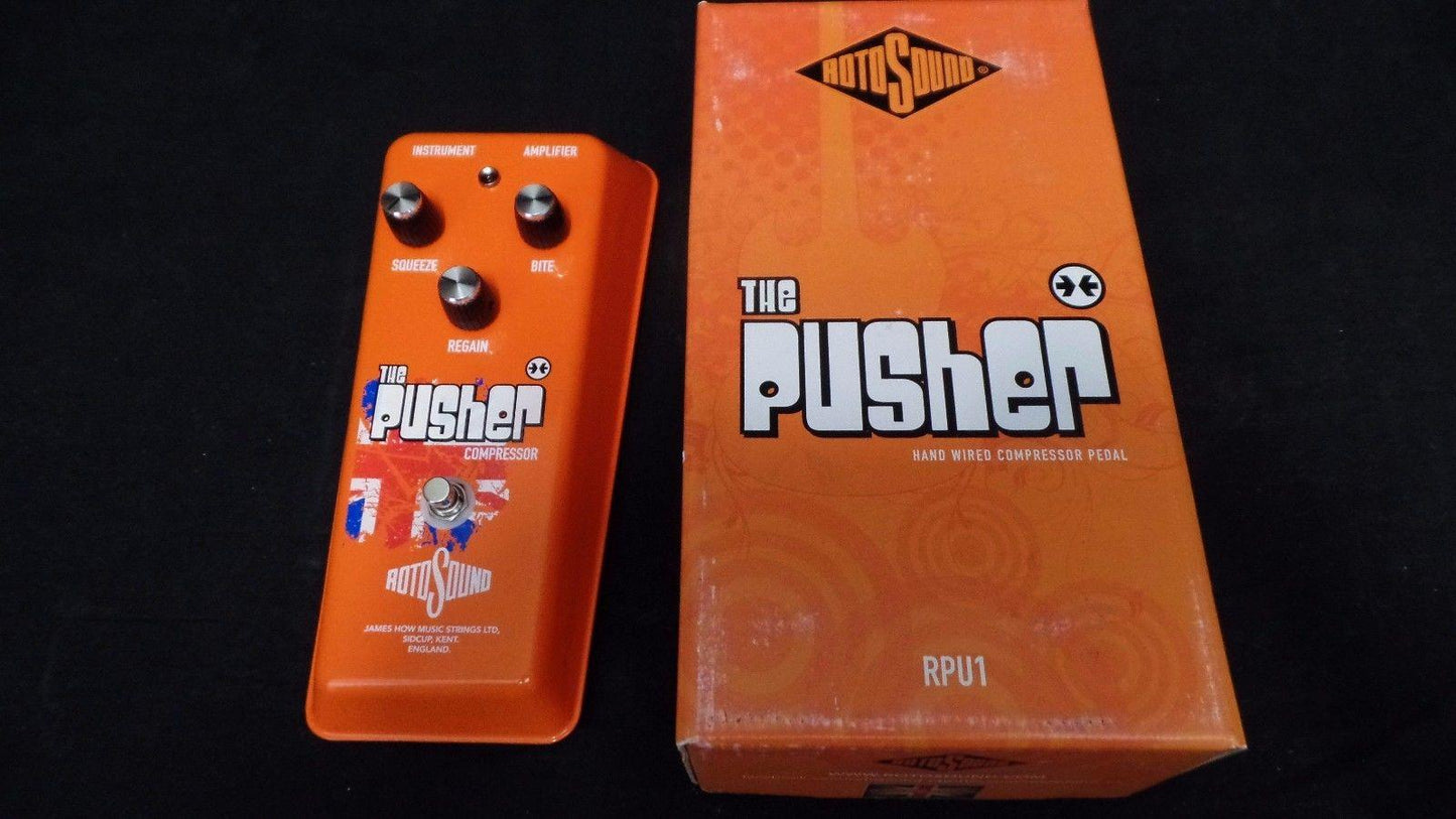 Rotosound The Pusher Compressor Hand Built Vintage Style Effect Pedal