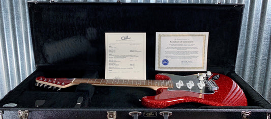 G&L USA Fullerton Custom Comanche Red Metal Flake Guitar & Case 2018 #4133