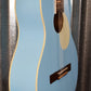 Ortega RGA-SKY Gaucho Nylon String Parlor Guitar Sky Blue Guitar & Bag #0094