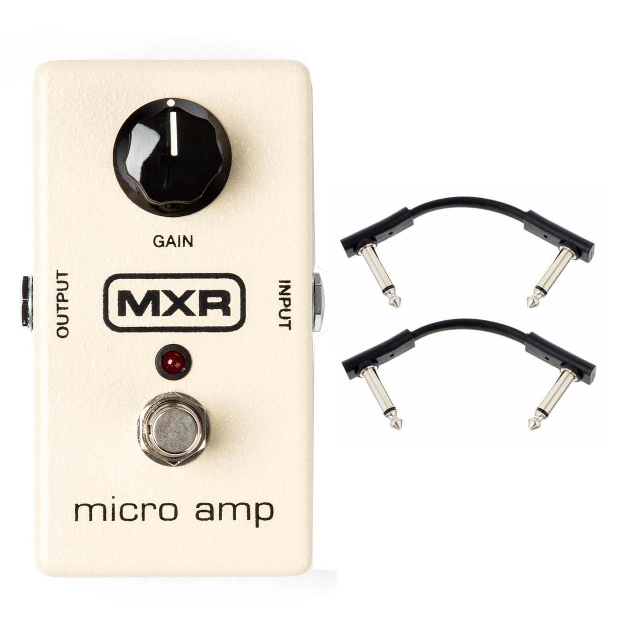 Dunlop MXR M133 Micro Amp Boost Guitar Effect Pedal + 2 FREE Warwick Patch Cables