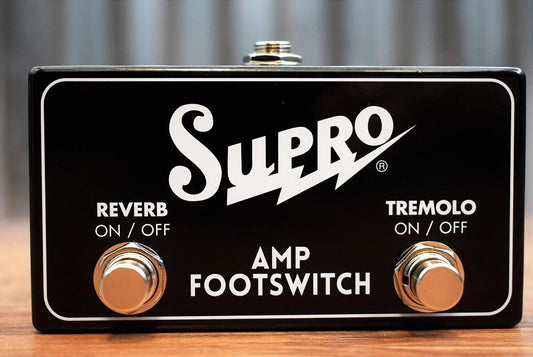 Supro SF2 Two Button Amp Footswitch Reverb Tremolo On Off