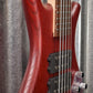 Warwick Rockbass Corvette $$ Double Buck Burgundy 5 String Bass & Bag #0218