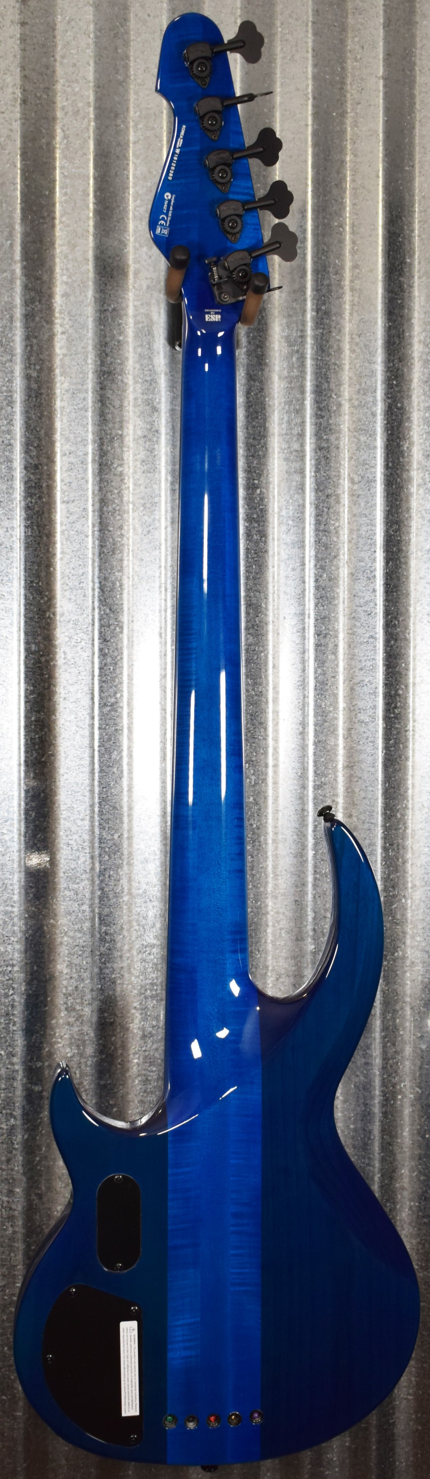 ESP LTD BB-1005 Bunny Brunel 5 String Bass Quilt Maple Black Aqua & Case LBB1005QMBLKAQ #0380