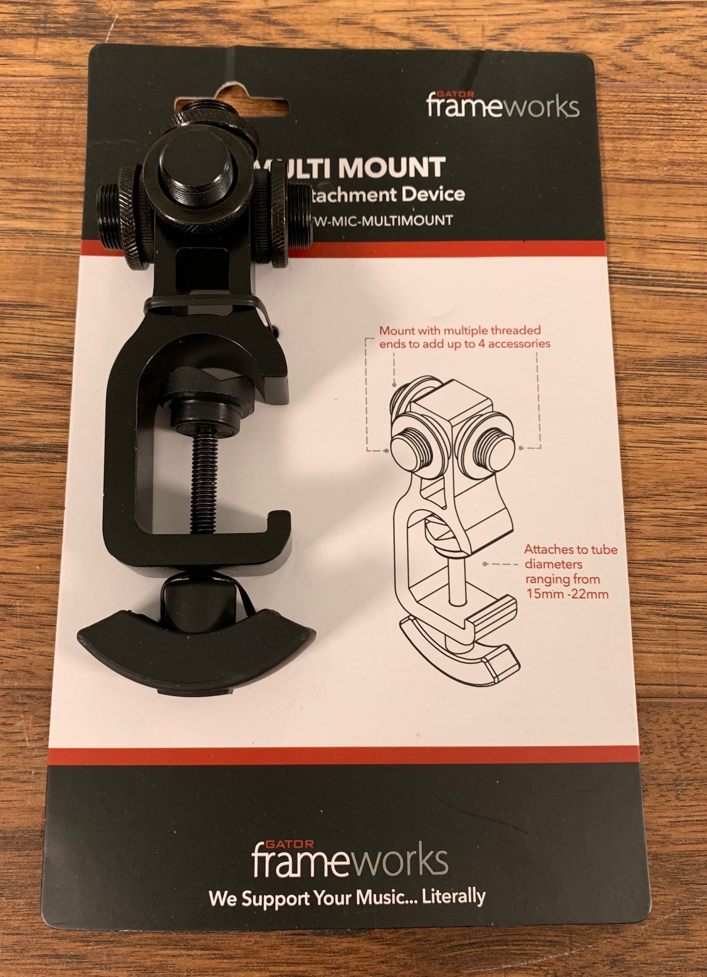 Gator Frameworks GFW-MIC-MULTIMOUNT Threaded Accessory Stand Mount