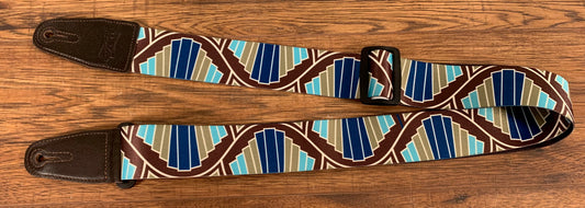 Levy's MP2SLD-006 2" Polyester Sublimation Guitar Strap Brown Blue Green