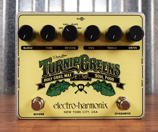 Electro-Harmonix EHX Turnip Greens Overdrive Reverb Guitar Effect Pedal Demo