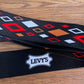 Levy's MP2SLD-009 2" Polyester Sublimation Guitar Strap Diamonds Red Black Orange