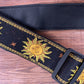 Levy's MPJG-SUN-BLK 2" Sun Design Jacquard Weave Guitar Strap Black