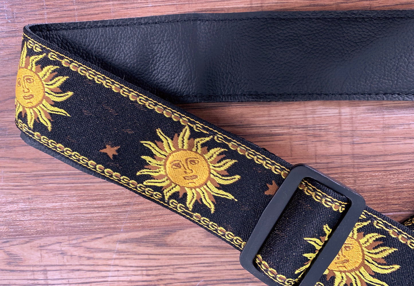 Levy's MPJG-SUN-BLK 2" Sun Design Jacquard Weave Guitar Strap Black