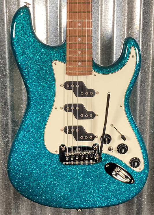 G&L USA Comanche Turquoise Metal Flake Guitar & Case #7175