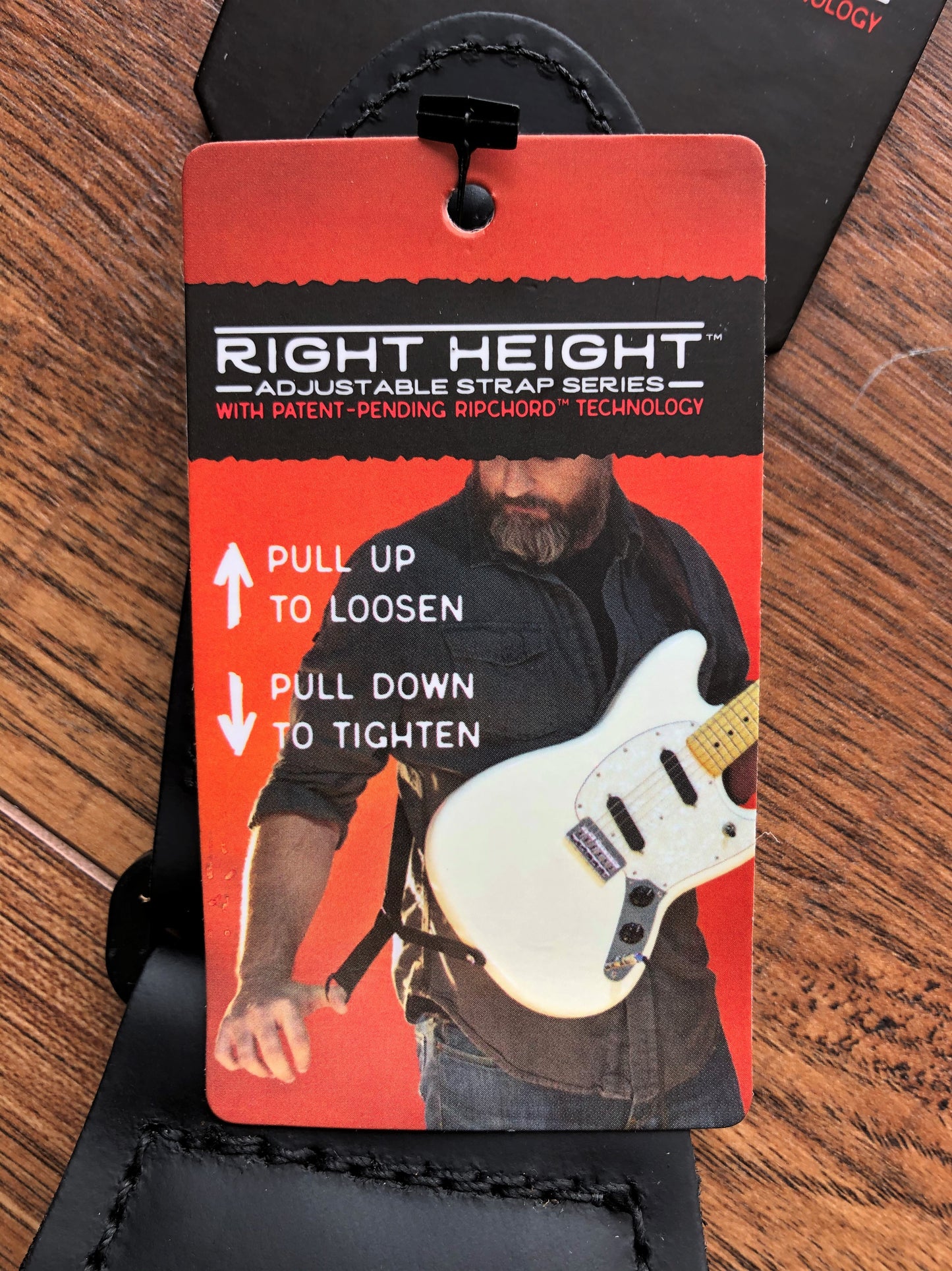 Levy's MRHNP3-BLK 3.25" Right Height Adjustable Ergonomic Guitar & Bass Strap Black