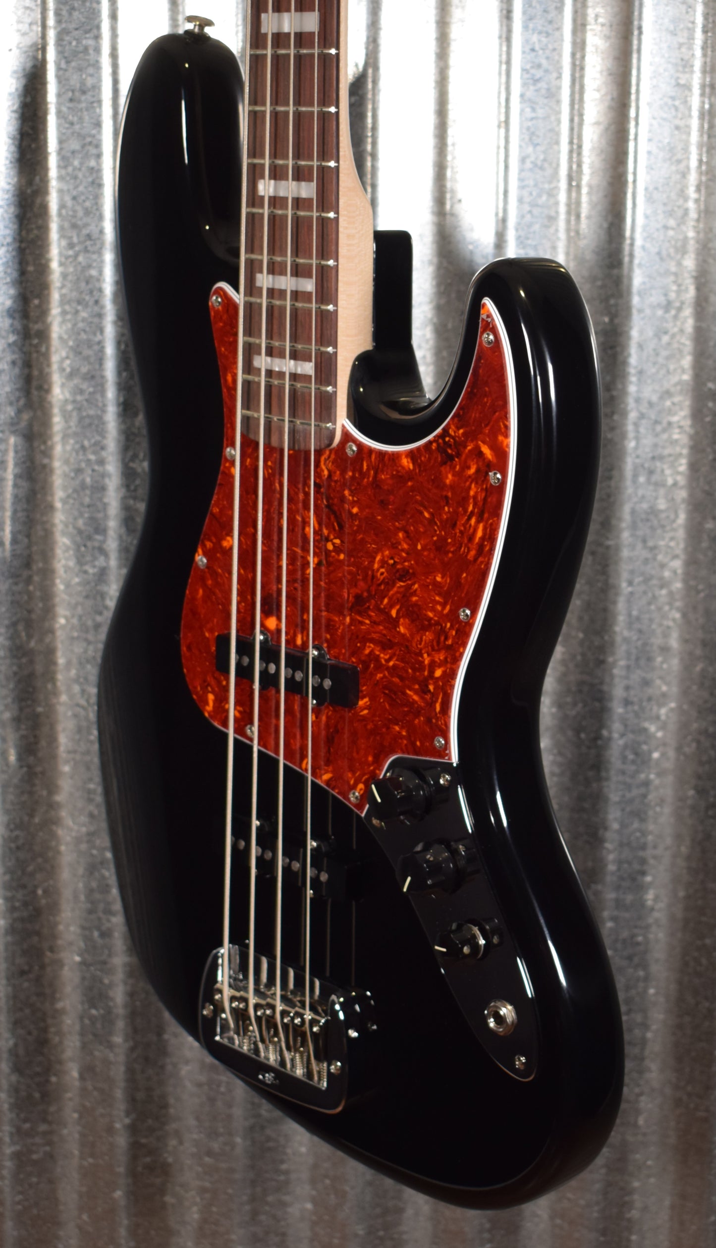 G&L USA JB Jet Black 4 String Jazz Bass Rosewood Satin Neck & Case #7003