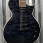 ESP LTD EC-1000 PIEZO Quilt See Through Black Duncan Guitar & Bag LEC1000PIEZOQMSTBLK #1264