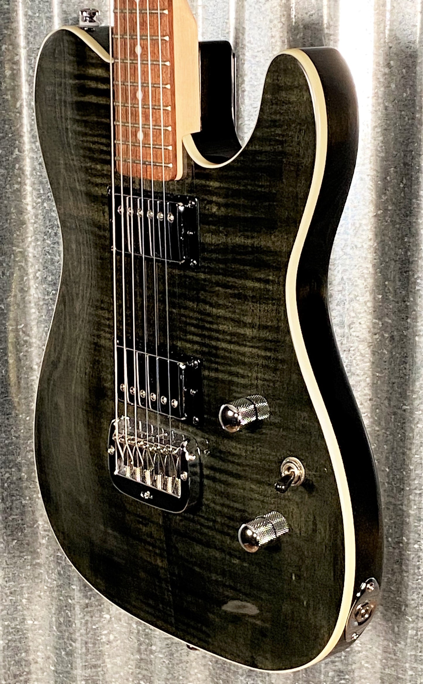 G&L Tribute ASAT Deluxe Trans Black Guitar #2617 Used