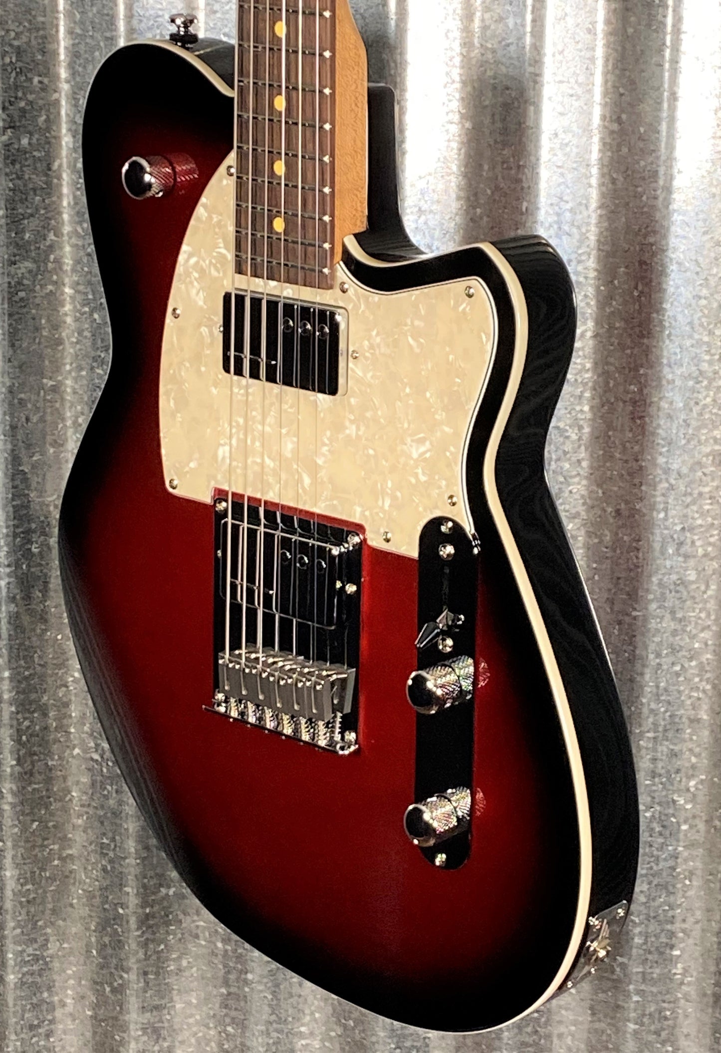 Reverend Guitars Crosscut Metallic Red Burst Guitar #9850