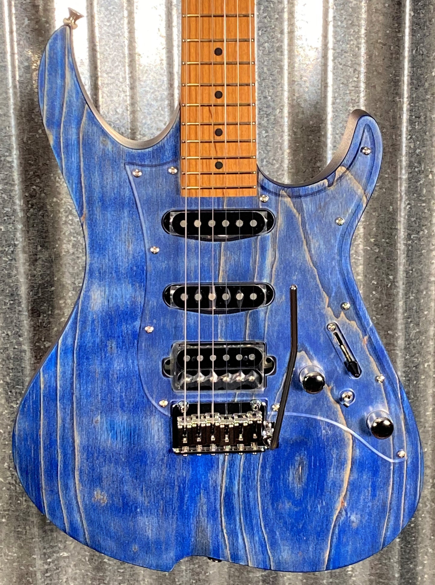 Vola OZ RV ROA Sand Blasted Faded Blue Guitar & Bag #3452